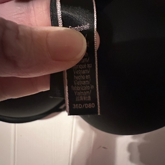 Victoria's Secret Black Satin Bra with Embellished Straps - Picture 6 of 6